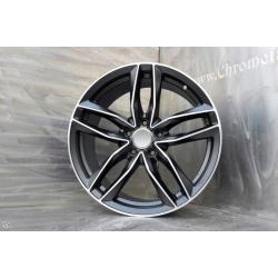 18" 10 spoke Black/Polished fälgar Audi A3